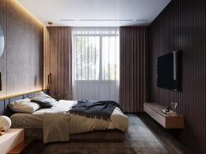 high-quality model of male bedroom 3D-Modell