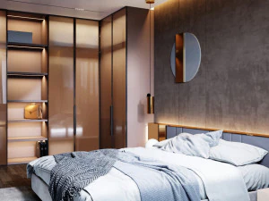 high-quality model of male bedroom 3D Model