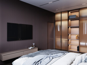 high-quality model of male bedroom 3D-Modell