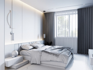 high-quality model of male bedroom 3D-Modell