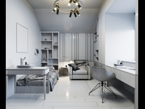 children room kidroom 02 3d scene Modelo 3D