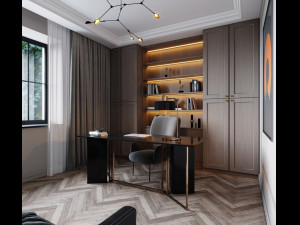 Home office scene model Modelo 3D