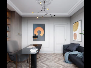 Home office scene model 3D Model