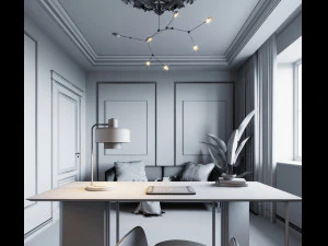 Home office scene model 3D Model