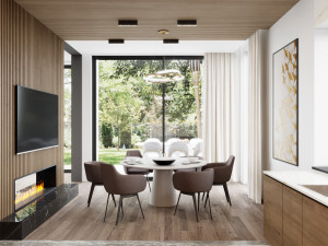 living room and kitchen scene 3D Модель
