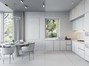 living room and kitchen scene 3D Model