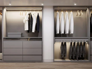 tuvalet masası içeren gardırop odası 3D Model