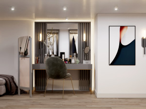 wardrobe room with dressing table Model 3D