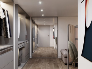 wardrobe room with dressing table Model 3D