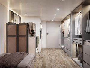 wardrobe room with dressing table Model 3D