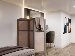 wardrobe room with dressing table Model 3D