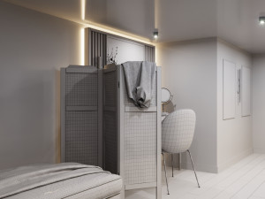 wardrobe room with dressing table Model 3D