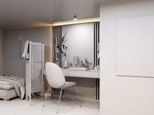 wardrobe room with dressing table Model 3D
