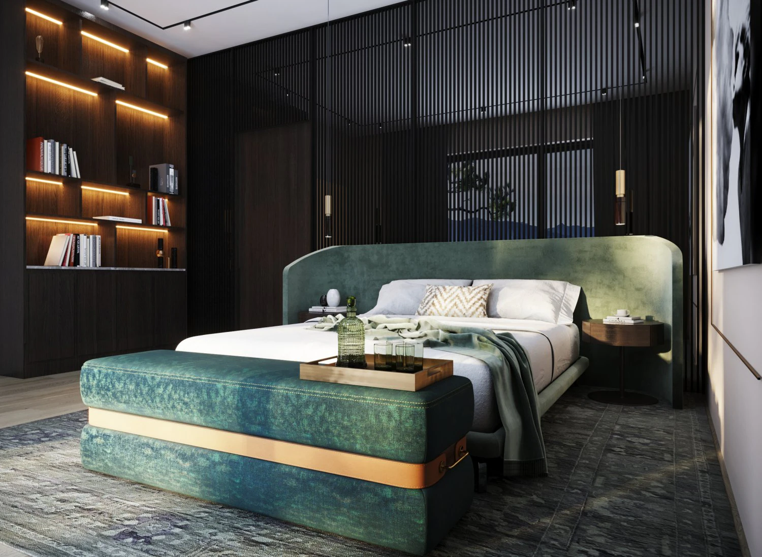 Master Bedroom Scene 3D Model .c4d .max .obj .3ds .fbx .stl .blend