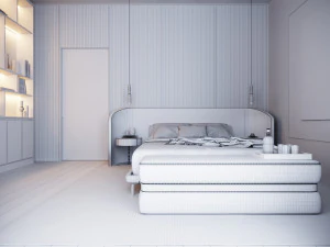 Master Bedroom Scene 3D Model