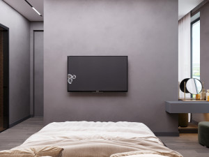 Bedroom With Circle Mirror Scene Modelo 3D