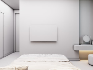 Bedroom With Circle Mirror Scene Modelo 3D
