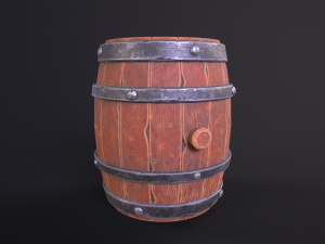 Old Barrel 3D मॉडल