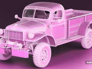 dodge power wagon 1947 3D Model