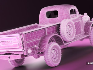 dodge power wagon 1947 3D Model