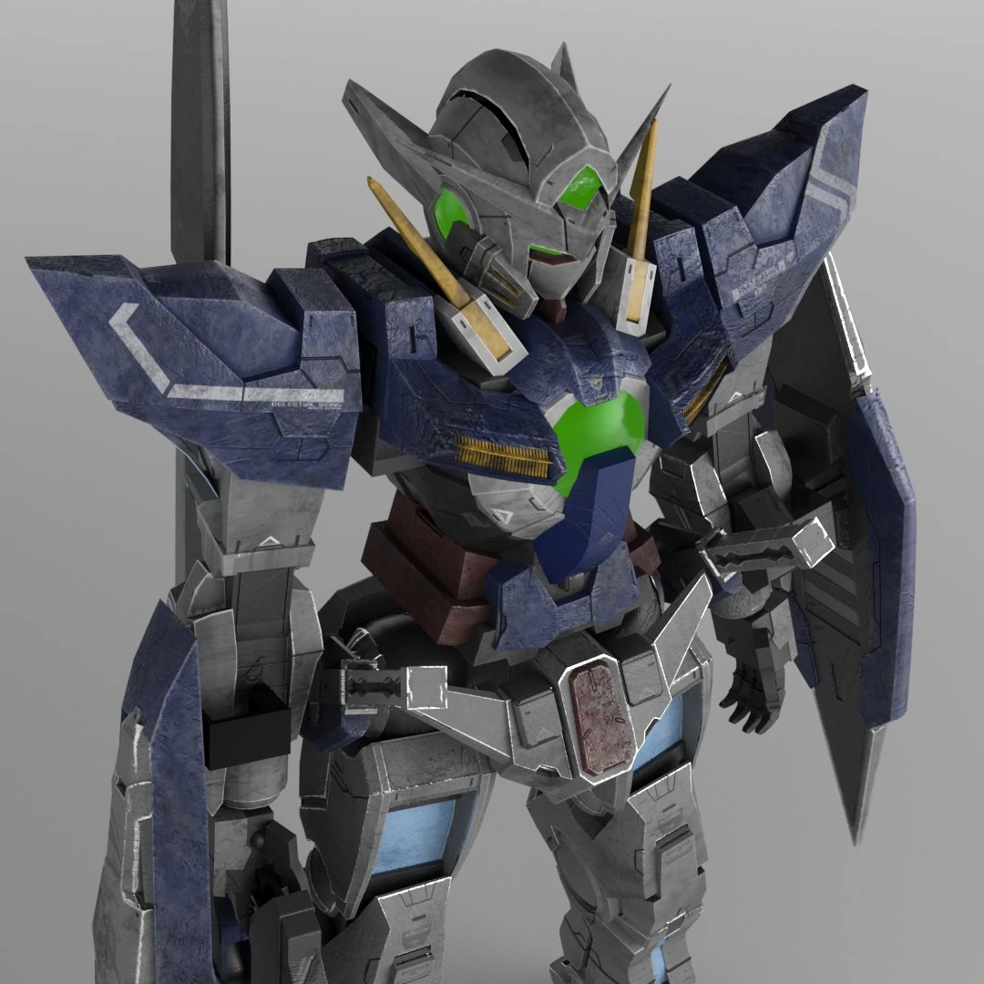 gundam exia 3D Model .c4d .max .obj .3ds .fbx .stl .blend 