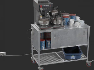 carrinho de caf&eacute; Modelo 3D