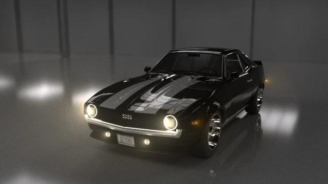 chevrolet camaro ss 1969 rigged 3D Model .c4d .max .obj .3ds .fbx .stl .blend