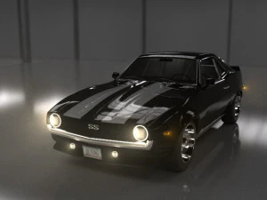 chevrolet camaro ss 1969 фальсифікований 3D Модель
