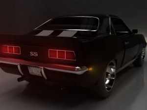 chevrolet camaro ss 1969 rigged 3D Model