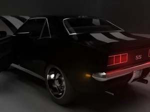 chevrolet camaro ss 1969 rigged 3D Model