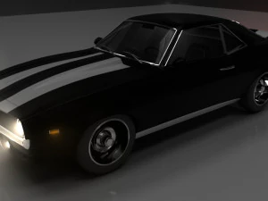 chevrolet camaro ss 1969 rigged 3D Model