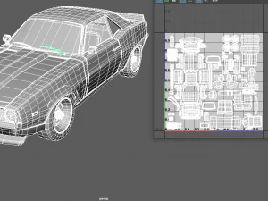 chevrolet camaro ss 1969 rigged 3D Model