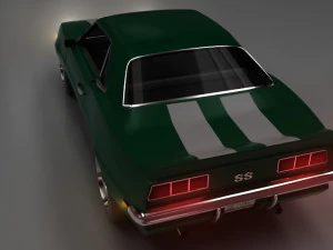 chevrolet camaro ss 1969 rigged 3D Model