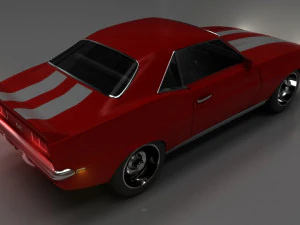 chevrolet camaro ss 1969 rigged 3D Model