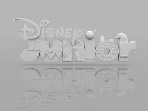disney junior cartoon text 3D Model