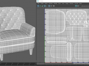 hamburg armchair 3D मॉडल