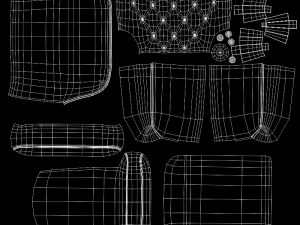 hamburg armchair 3D मॉडल
