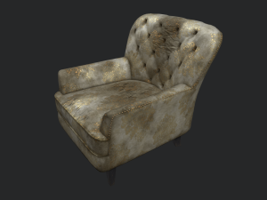 old hamburg armchair Model 3D