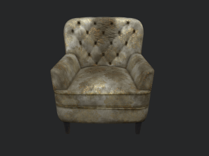 old hamburg armchair Model 3D