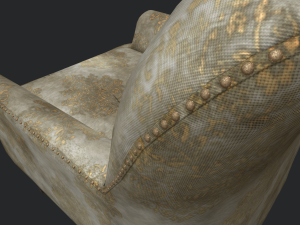 old hamburg armchair Model 3D