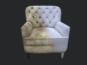 old hamburg armchair Model 3D