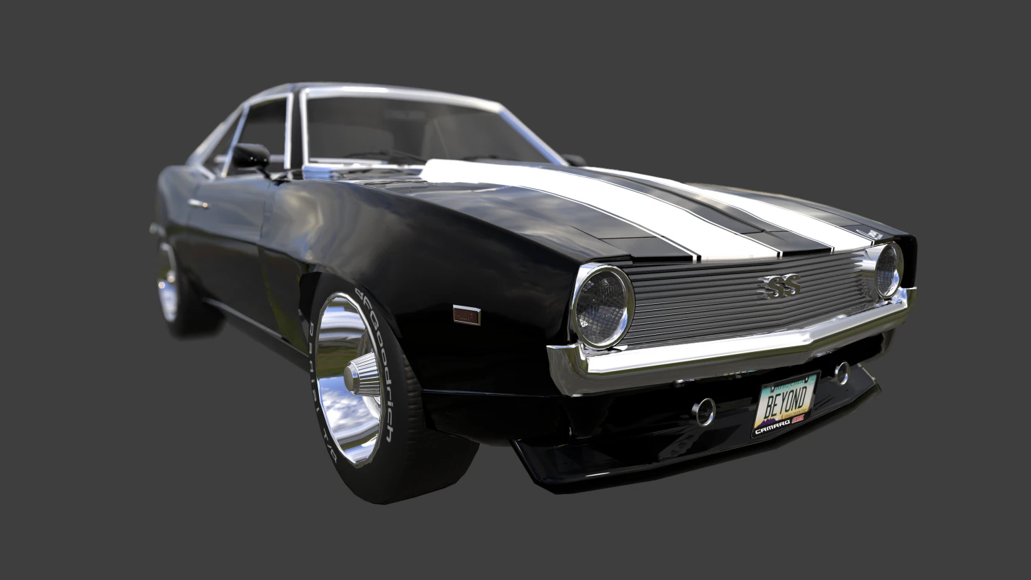 chevrolet camaro ss 1969 3D Model .c4d .max .obj .3ds .fbx .stl .blend 