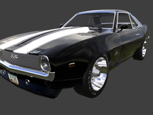 chevrolet camaro ss 1969 3D Model