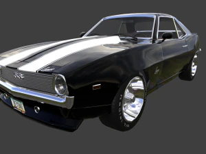 chevrolet camaro ss 1969 3D Model