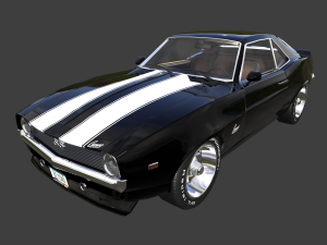 chevrolet camaro ss 1969 3D Model