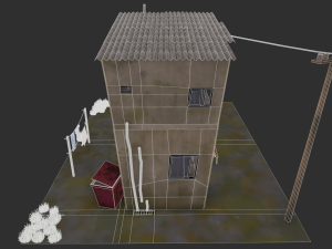 my house toon style low-poly 3D Model