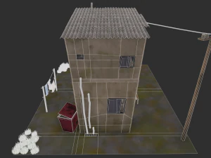 my house toon style low-poly 3D Model
