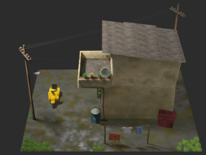 my house toon style low-poly 3D Model