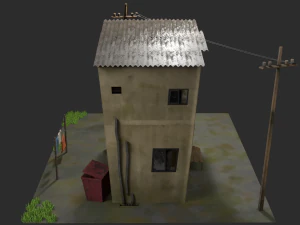 my house toon style low-poly 3D Model