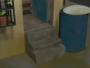 my house toon style low-poly 3D Model